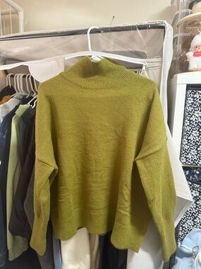 Olive Green Turtleneck Sweater
